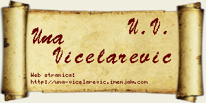 Una Vicelarević vizit kartica